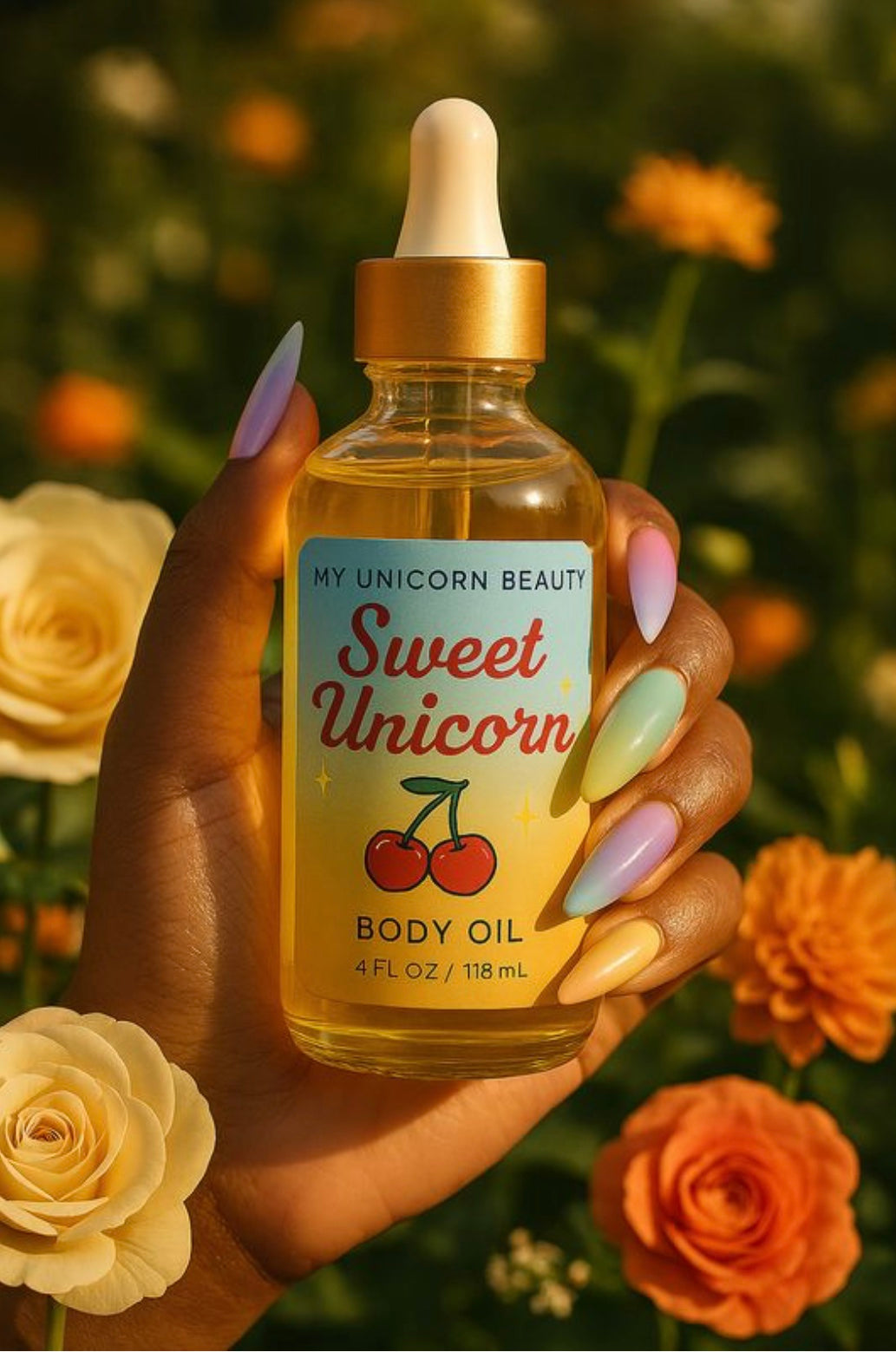 Sweet Unicorn Body Oil (Scent inspired by Tom Ford Lost Cherry)