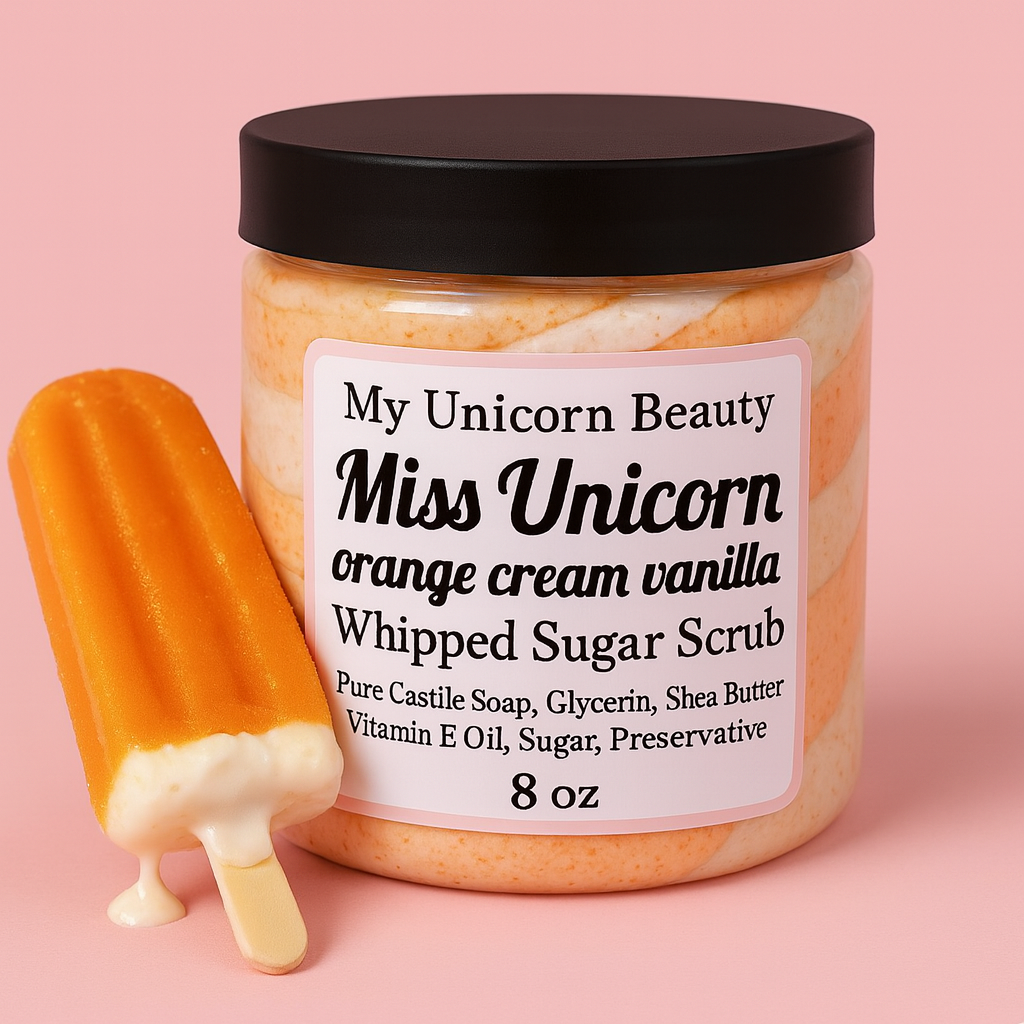 Miss Unicorn Sugar Scrub (Orange Cream Vanilla Scented)