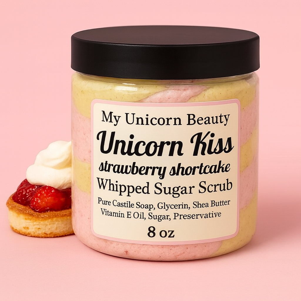 Unicorn Kiss Sugar Scrub (Strawberry Shortcake Scented)