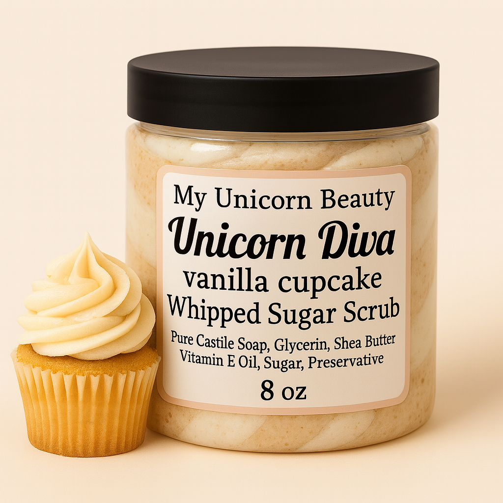 Unicorn Diva Sugar Scrub (Vanilla Cupcake Scented)