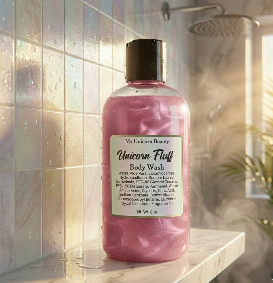 Unicorn Fluff Pearly Body Wash (Sugared Papaya & Hibiscus Scented)
